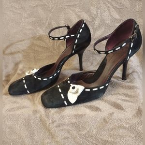 Via Spiga black and white heel size 9 1/2